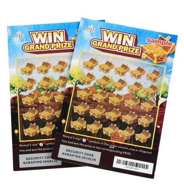 Free Design Custom Scratch Off Cards Lottery Tickets Win Card Scratch Cards CMYK Printing - Image 1