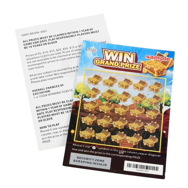 Free Design Custom Scratch Off Cards Lottery Tickets Win Card Scratch Cards CMYK Printing - Image 4