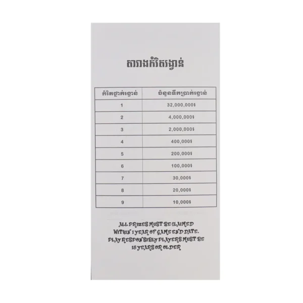 Winning Lottery Theme Design Certified Technology Printing Secure Prints Digital Printing Scratch Lottery Cards - Image 6