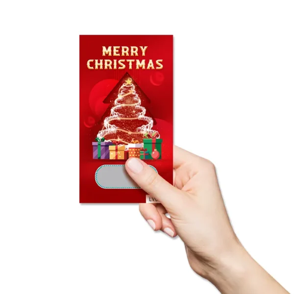 Custom Scratch Ticket 2025 New Design Digital Printing Coating Barcode Black Core Paper Scratch and Win Cards - Image 2